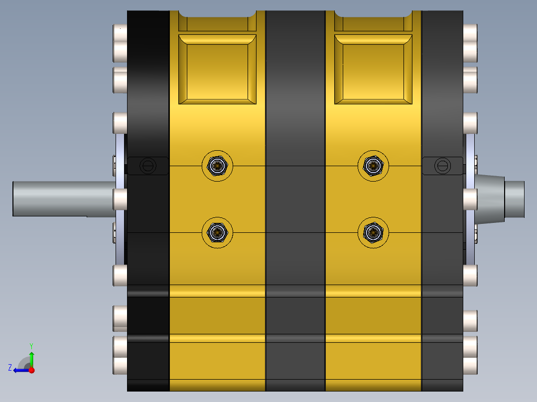 自冷式发动机右视图
