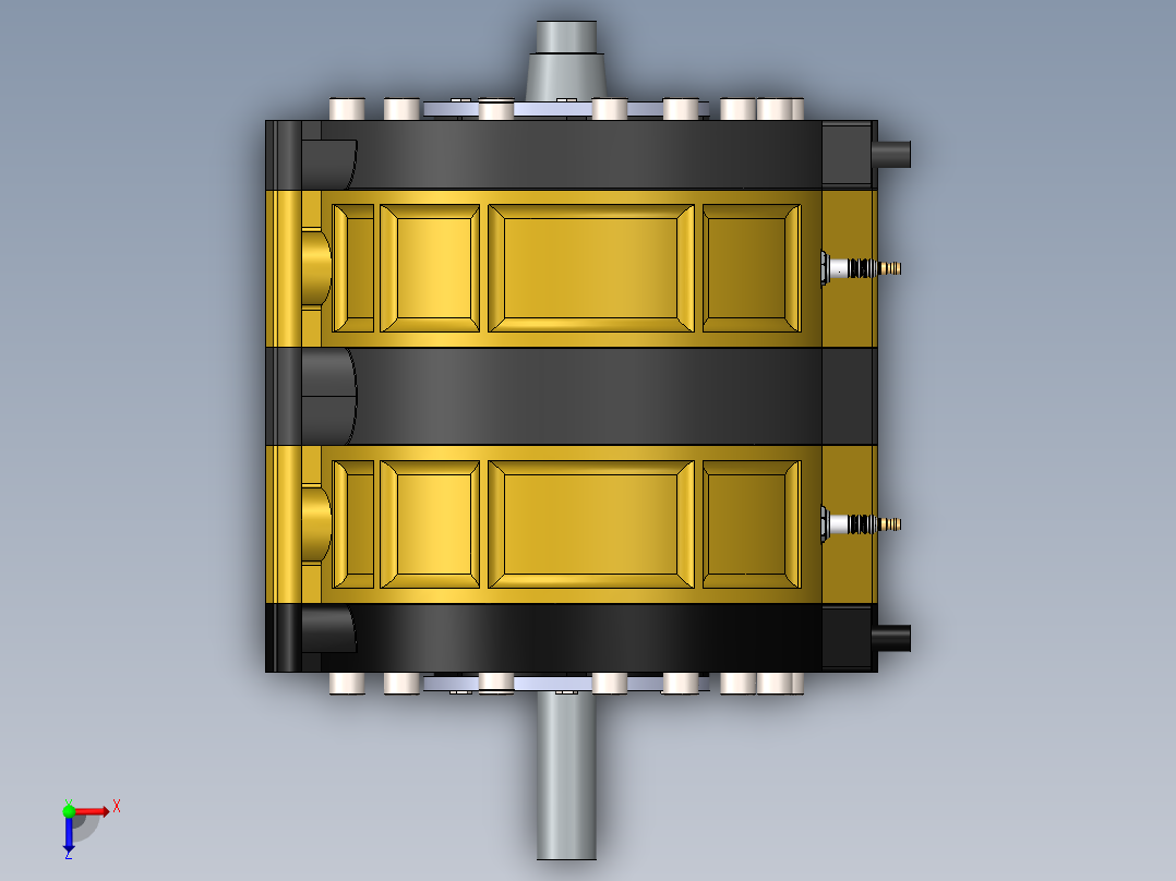 自冷式发动机俯视图