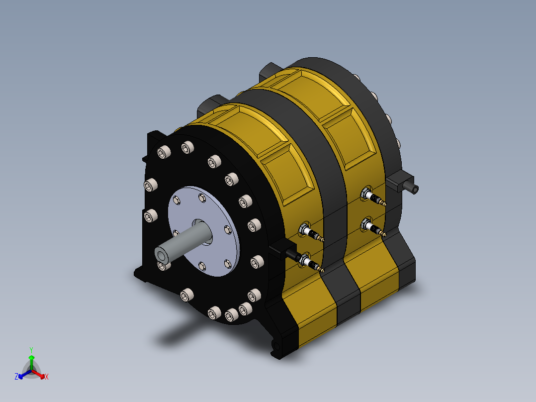 自冷式发动机正等轴测图