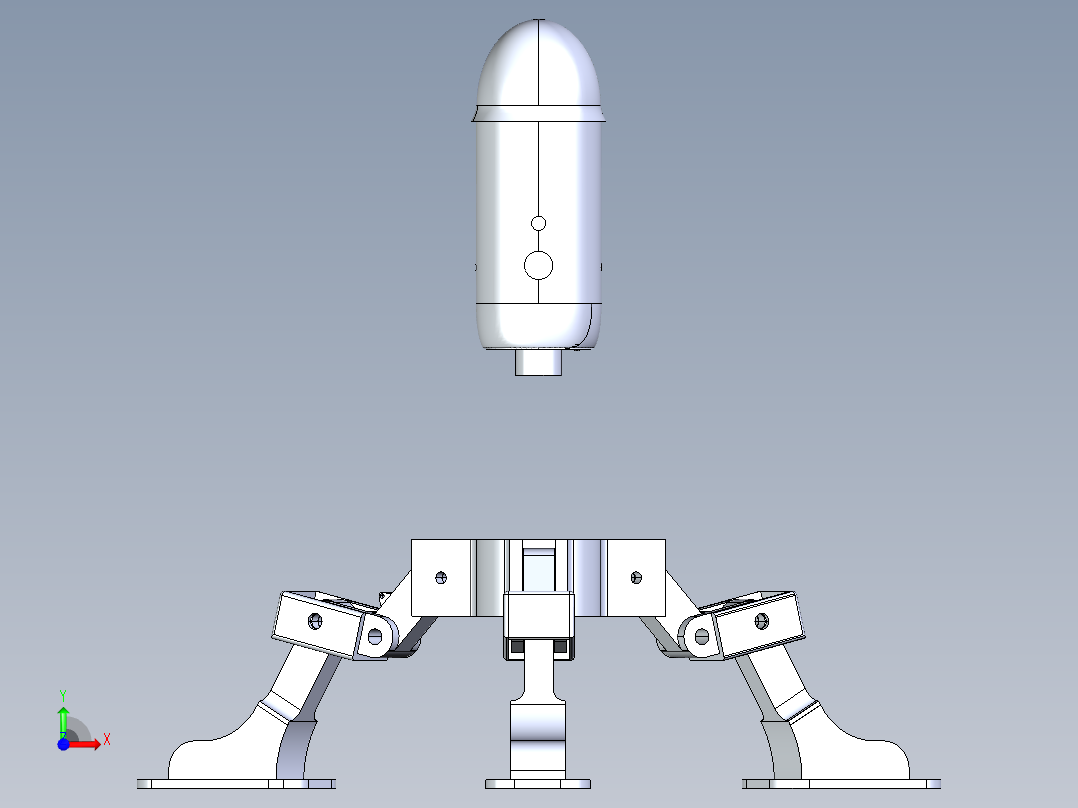 蓝色 Yeti 麦克风和麦克风支架前视图