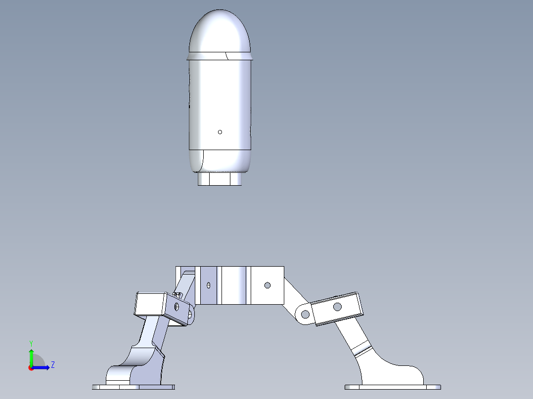 蓝色 Yeti 麦克风和麦克风支架左视图