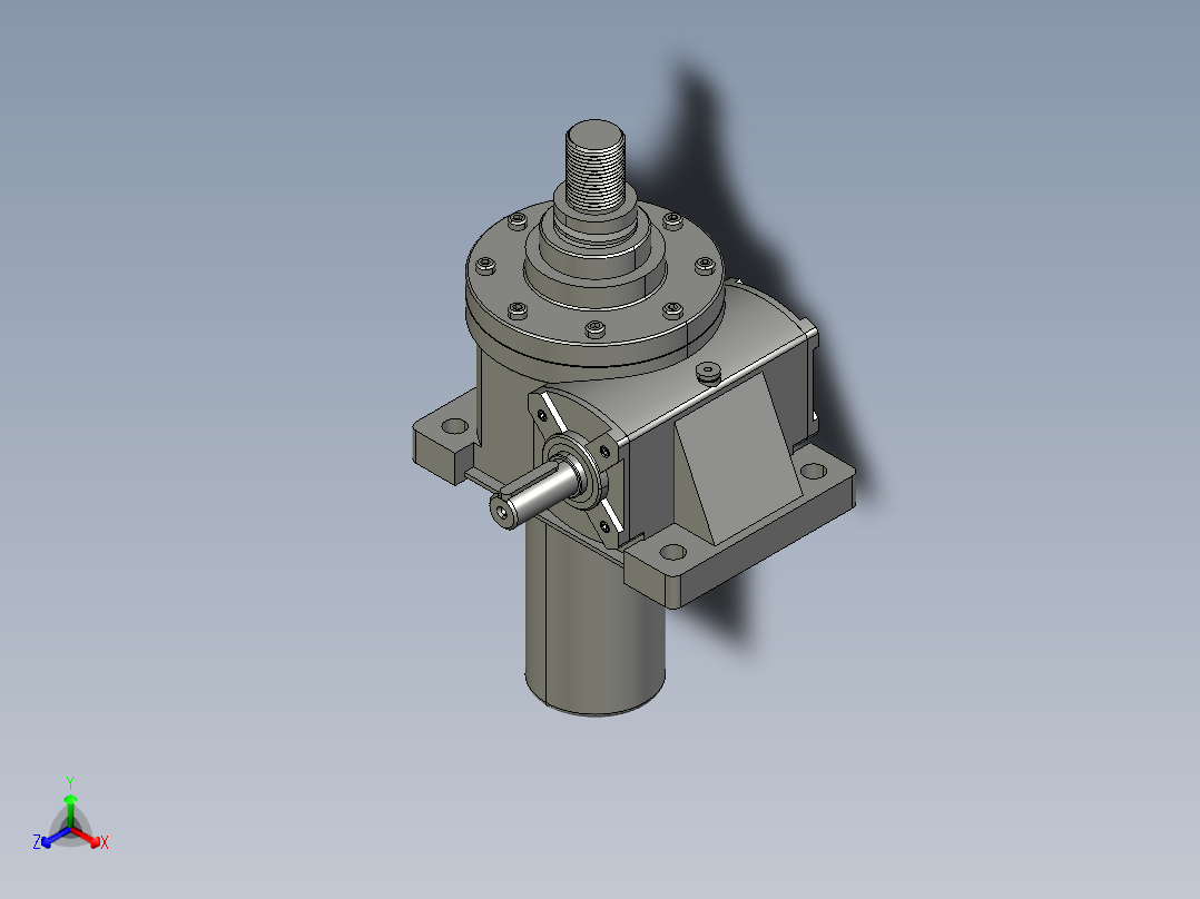 WSH蜗轮蜗杆升降机_WSH_5T_A_S_AR_P正等轴测图
