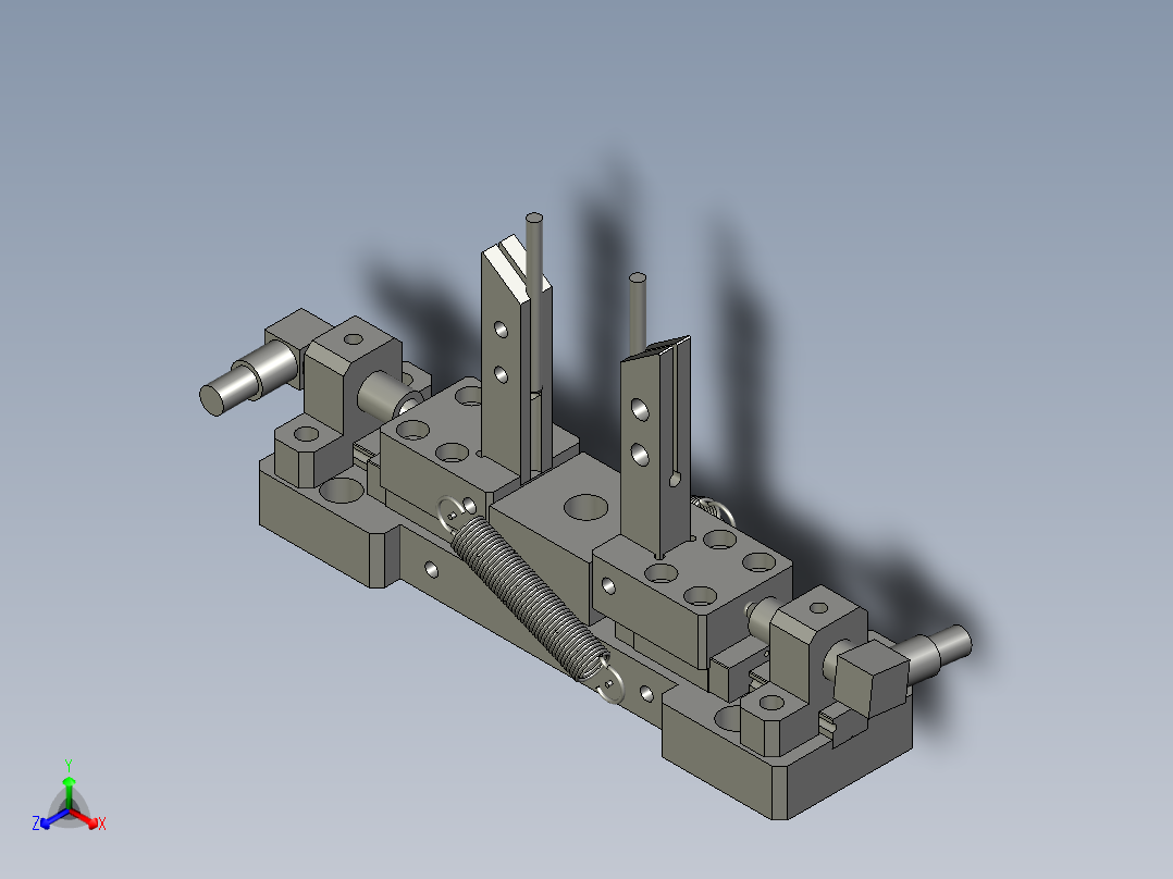 方案_圆柱滚子尺寸检测正等轴测图