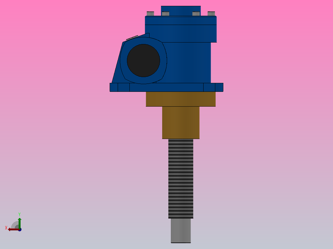 HK100T Ⅱ结构蜗轮丝杆升降机[HK100T-8-2-B-Ⅰ-300-X-A]后视图