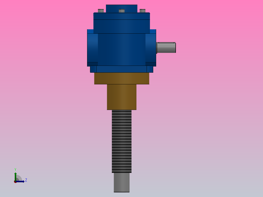 HK100T Ⅱ结构蜗轮丝杆升降机[HK100T-8-2-B-Ⅰ-300-X-A]左视图