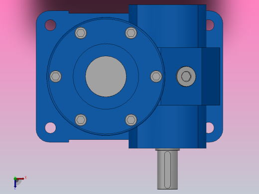HK100T Ⅱ结构蜗轮丝杆升降机[HK100T-8-2-B-Ⅰ-300-X-A]俯视缩略图