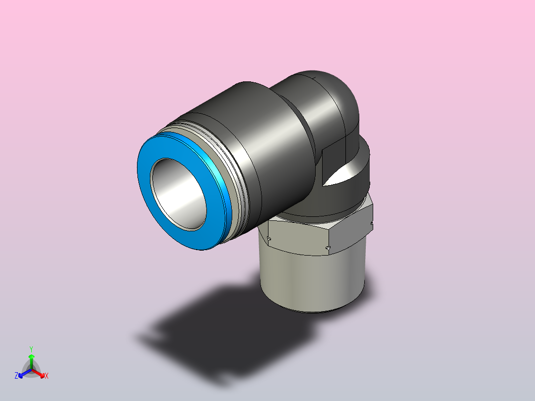 快插接头QSL-3_8-12-20正等轴测图