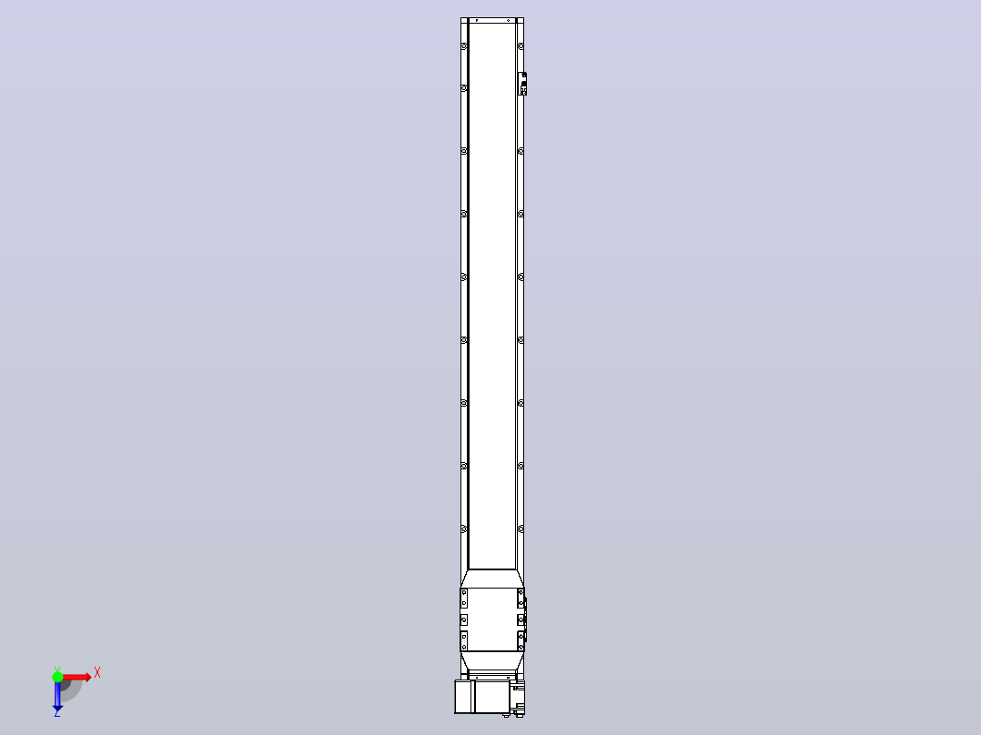 机器人皮带驱动直线轴TPA-GCB-150-P80-L1250-LP-M75-N3俯视图