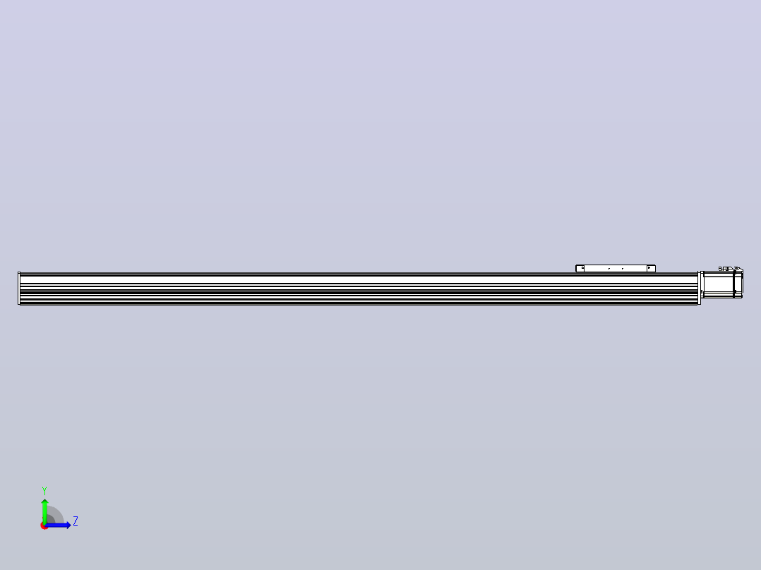 滚珠丝杠直线轴带导轨全封闭TPA-HCR-202D-2510C-L1650-M-C-P75-N3左视图