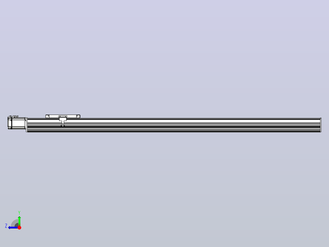 滚珠丝杠直线轴带导轨全封闭TPA-HCR-202D-2510C-L1650-M-C-P75-N3右视图