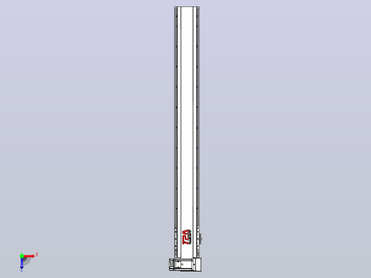 皮带直线轴半封闭可选导轨TPA-HNB-120D-110-L1000-RU-C-P40-N3俯视缩略图