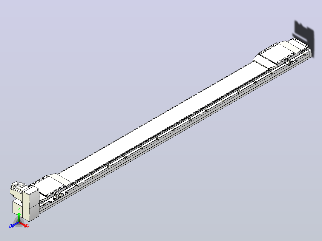 皮带直线轴双滑块型TPA-GCBS-120-P70-L600-RU-M20-N3主视图