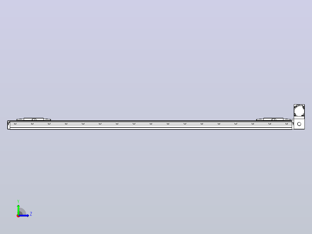 皮带直线轴双滑块型TPA-GCBS-120-P70-L600-RU-M20-N3左视图