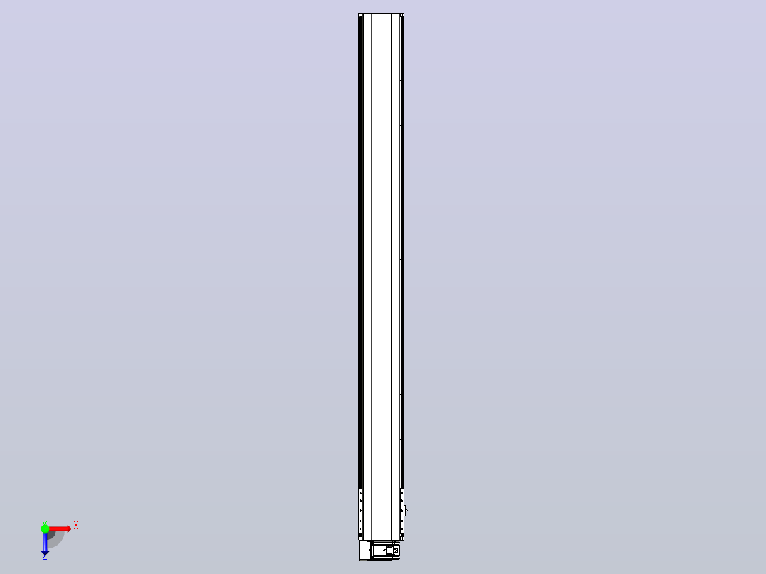 皮带直线轴半封闭可选导轨TPA-HNB-202D-140-L2000-LU-Y-P75-N3俯视图