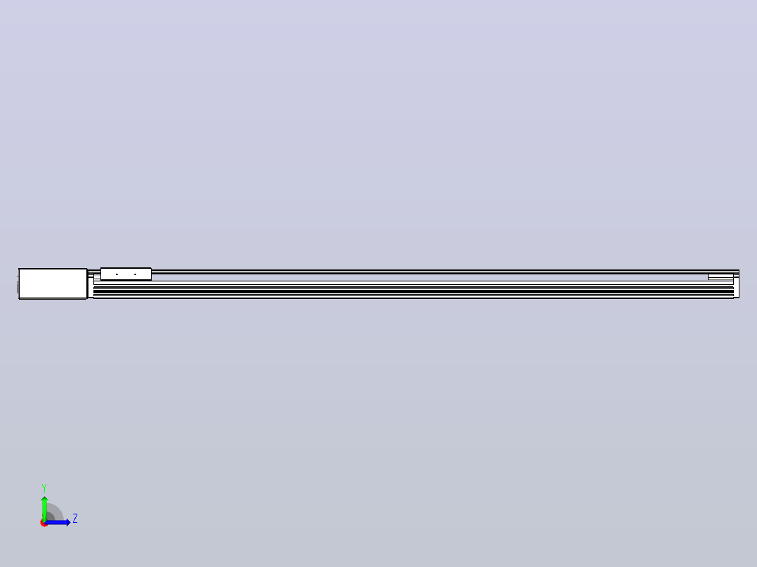 皮带直线轴半封闭可选导轨TPA-HNB-105D-90-L1200-MR-C-P20-N3左视图