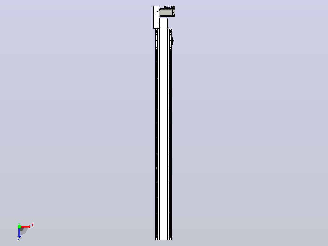 皮带直线轴半封闭可选导轨TPA-HNB-105D-90-L1200-MR-C-P20-N3俯视图