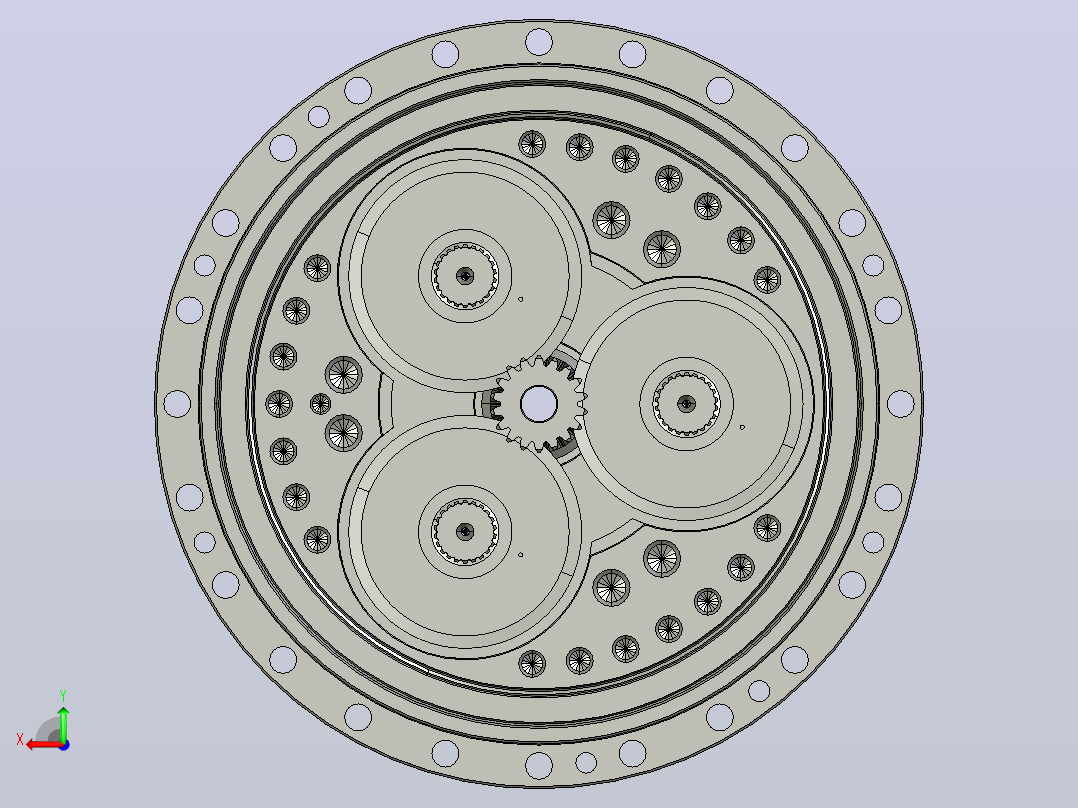 RV减速器常规产品外形图ZD-370BX-   -RVE-B-B-42X65L215-3001#RVE-370BX B轴后视图