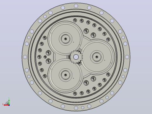 RV减速器常规产品外形图ZD-370BX-   -RVE-B-B-42X65L215-3001#RVE-370BX B轴后视缩略图