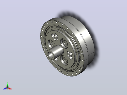 RV减速器常规产品外形图ZD-370BX-   -RVE-B-B-42X65L215-3001#RVE-370BX B轴正等轴测缩略图