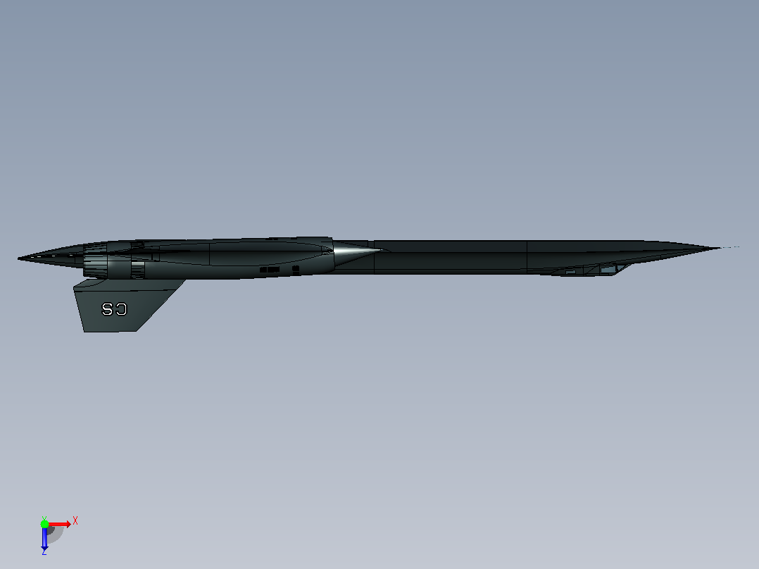 SR-71 黑鸟战略侦察机俯视图