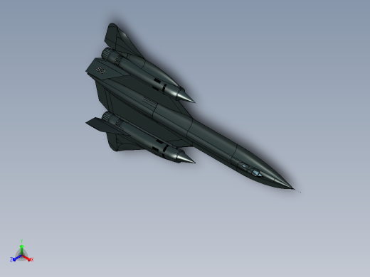 SR-71 黑鸟战略侦察机正等轴测缩略图
