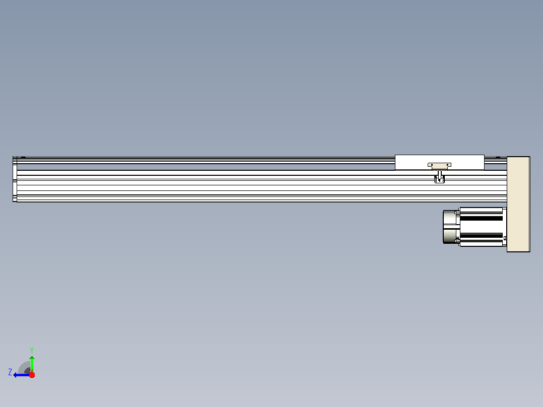 日规模组半封闭丝杆TPA-HNR-220D-3210C-L900-MP-Y-P1K-N3右视图