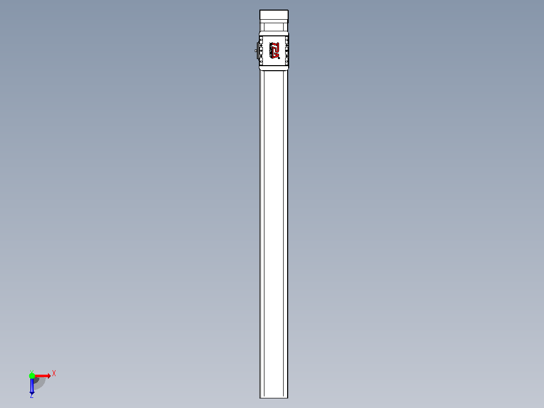 滚珠丝杠直线轴带导轨全封闭TPA-HCR-85D-1610C-L950-MP-Y-P20-N3俯视图