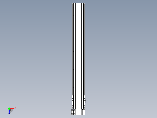 皮带直线轴半封闭可选导轨TPA-HNB-140D-120-L950-RP-Y-P40-N3俯视缩略图