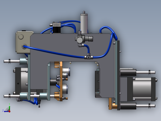 气动冲压装配结构sw18可编辑右视缩略图
