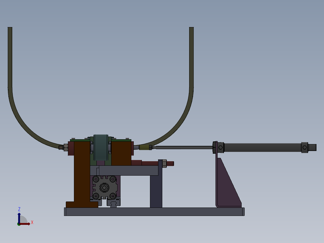 转子卡簧自动组装Solidworks设计前视图