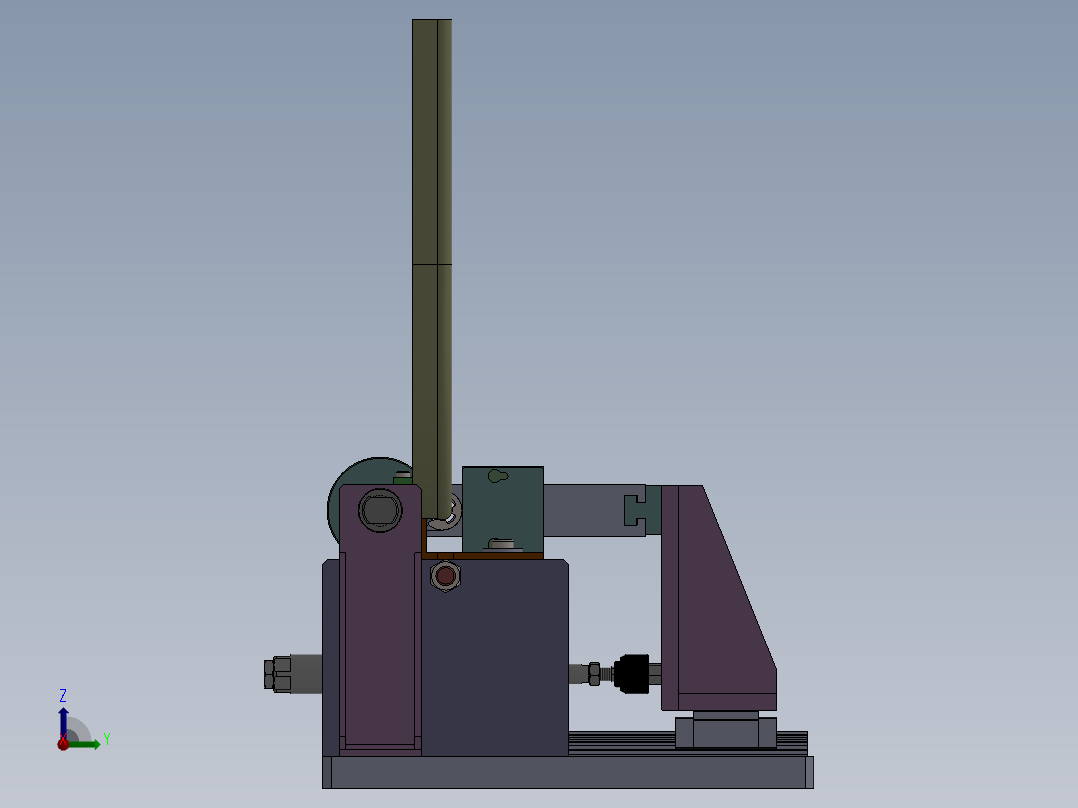 转子卡簧自动组装Solidworks设计右视图