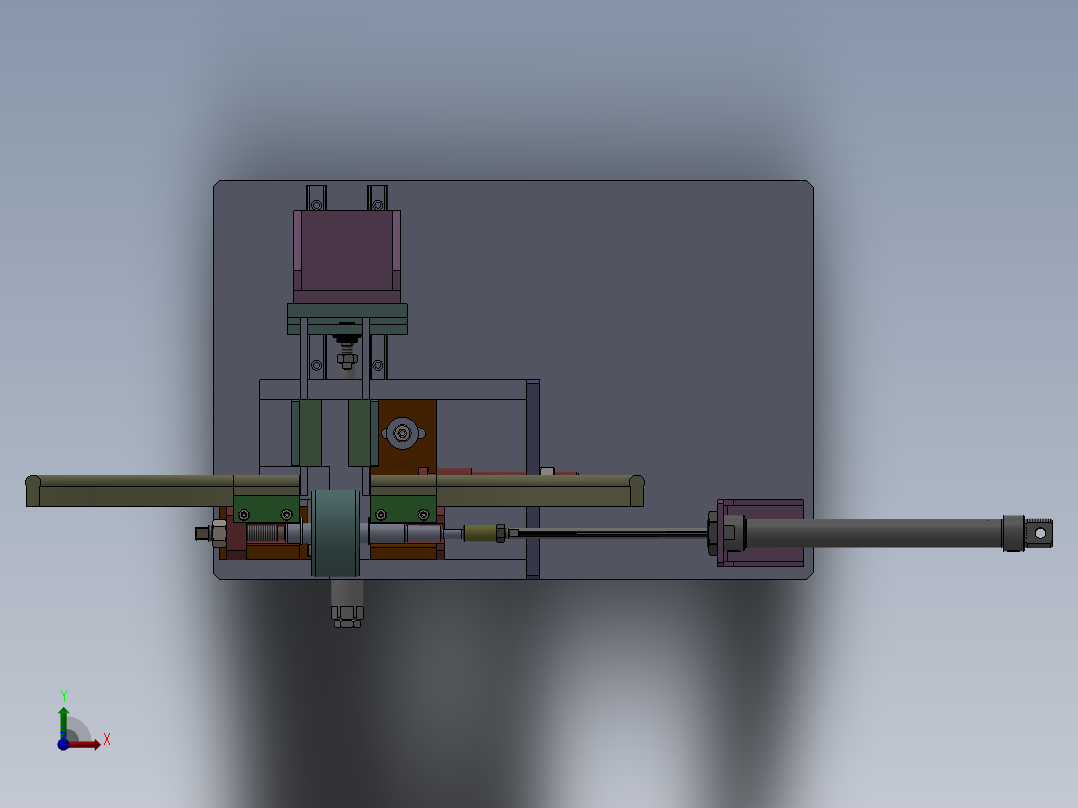 转子卡簧自动组装Solidworks设计俯视图