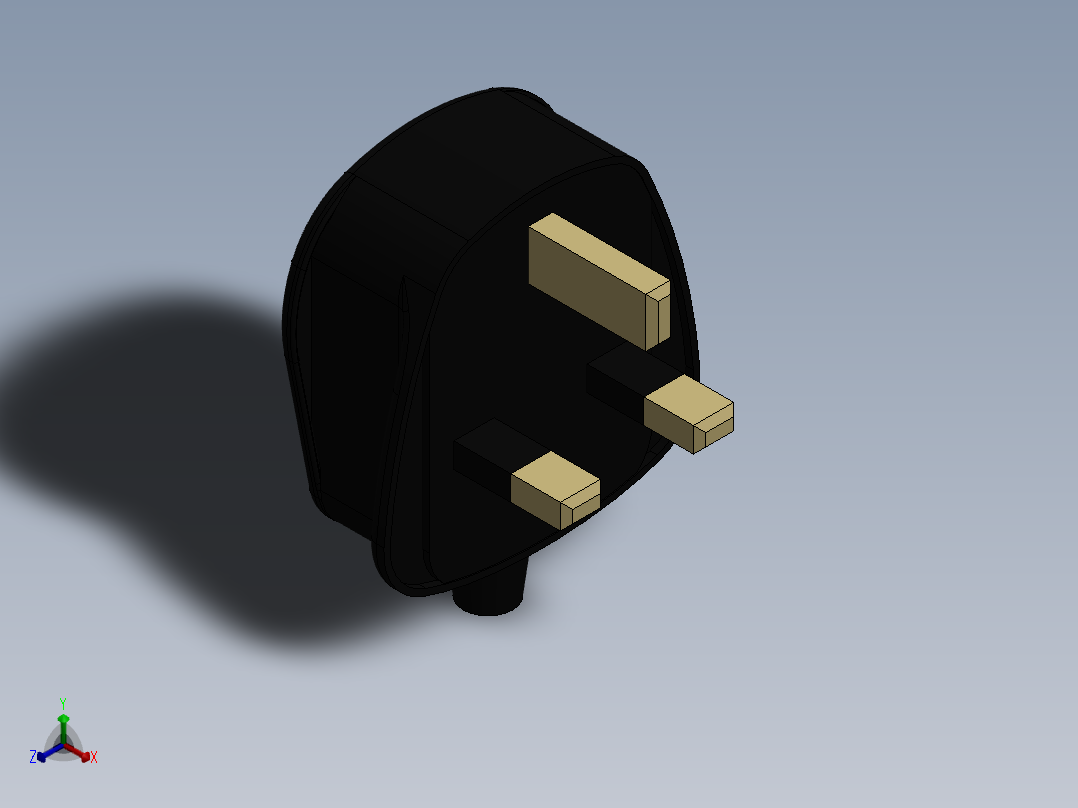 插头SW2015正等轴测图