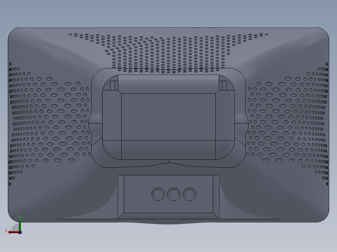 电视机建模后视图