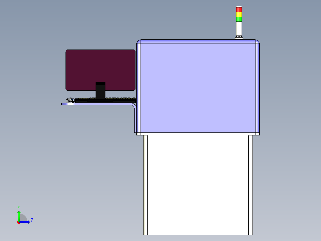 自动磨削机左视图