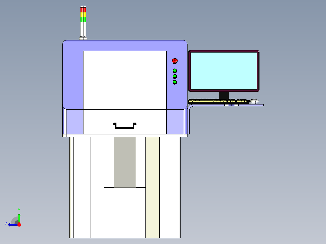 自动磨削机右视图