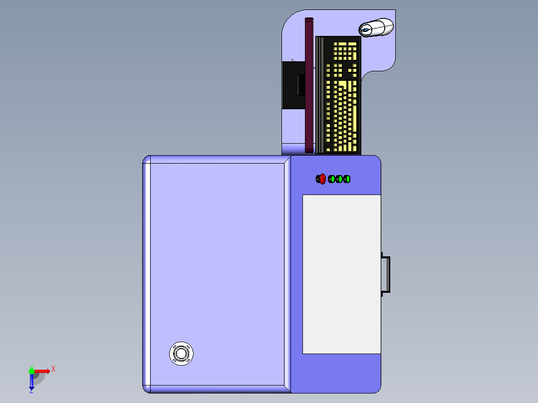 自动磨削机俯视图