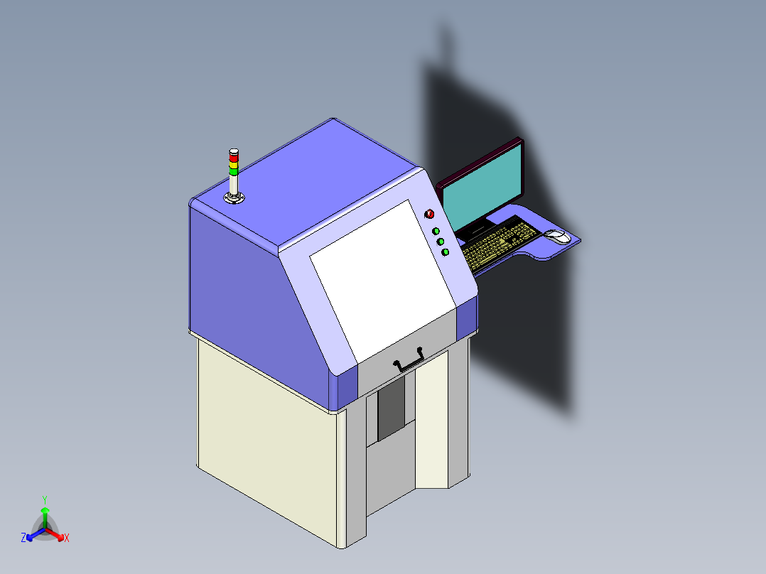 自动磨削机正等轴测图