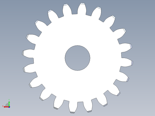 正齿轮-m2 20PA 20t Spur Gear后视缩略图