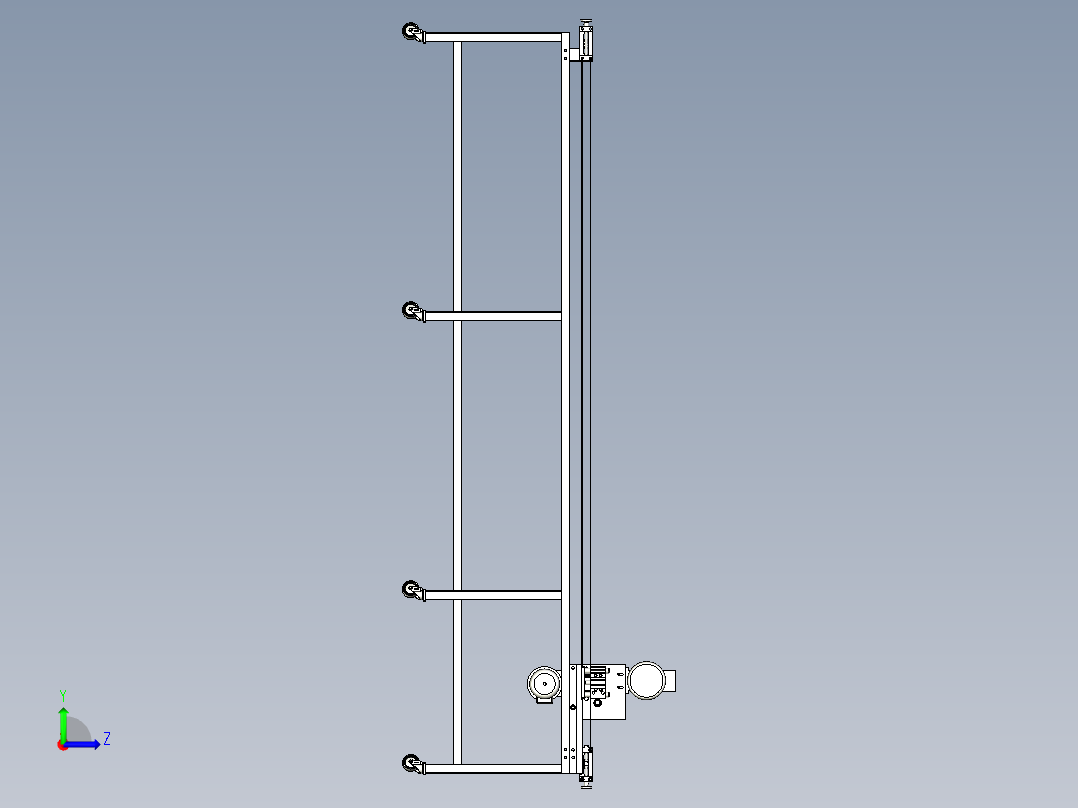 纸张上色机左视图