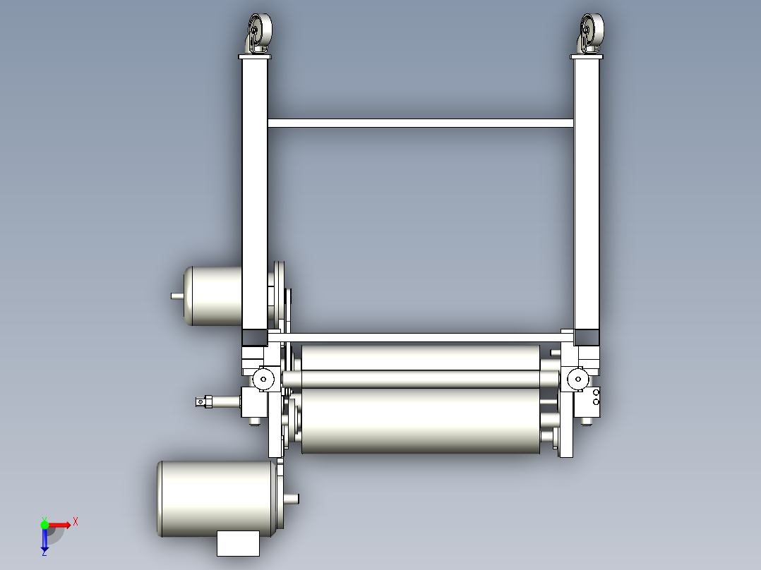 纸张上色机俯视图