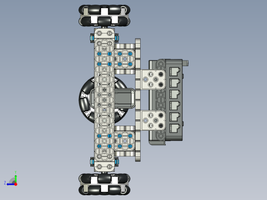 Vex IQ H-Drive全向轮小车结构式右视缩略图