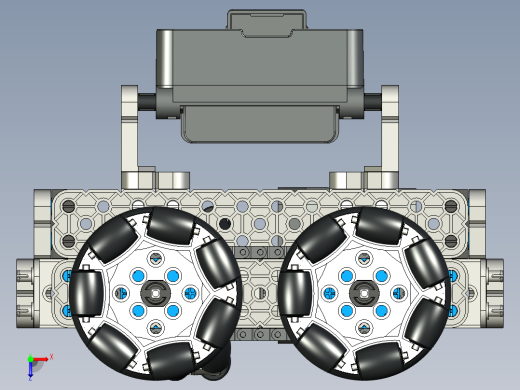 Vex IQ H-Drive全向轮小车结构式俯视缩略图