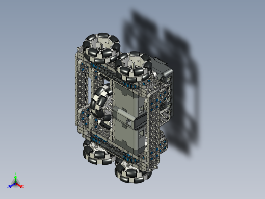 Vex IQ H-Drive全向轮小车结构式正等轴测缩略图