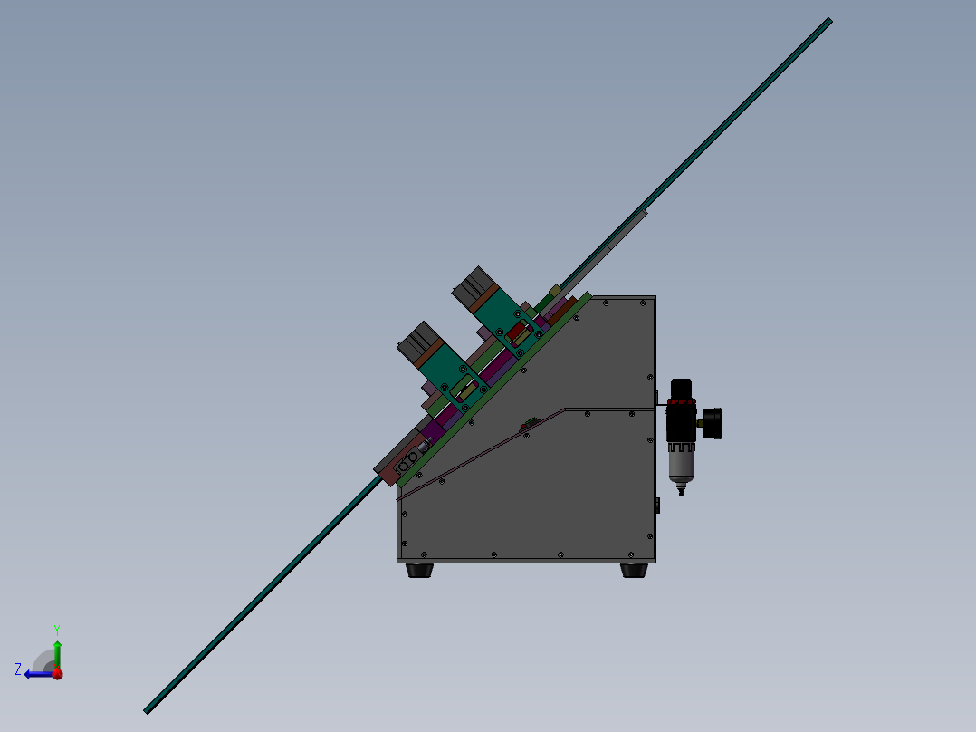 网络滤波器设备电子元件整脚机右视图