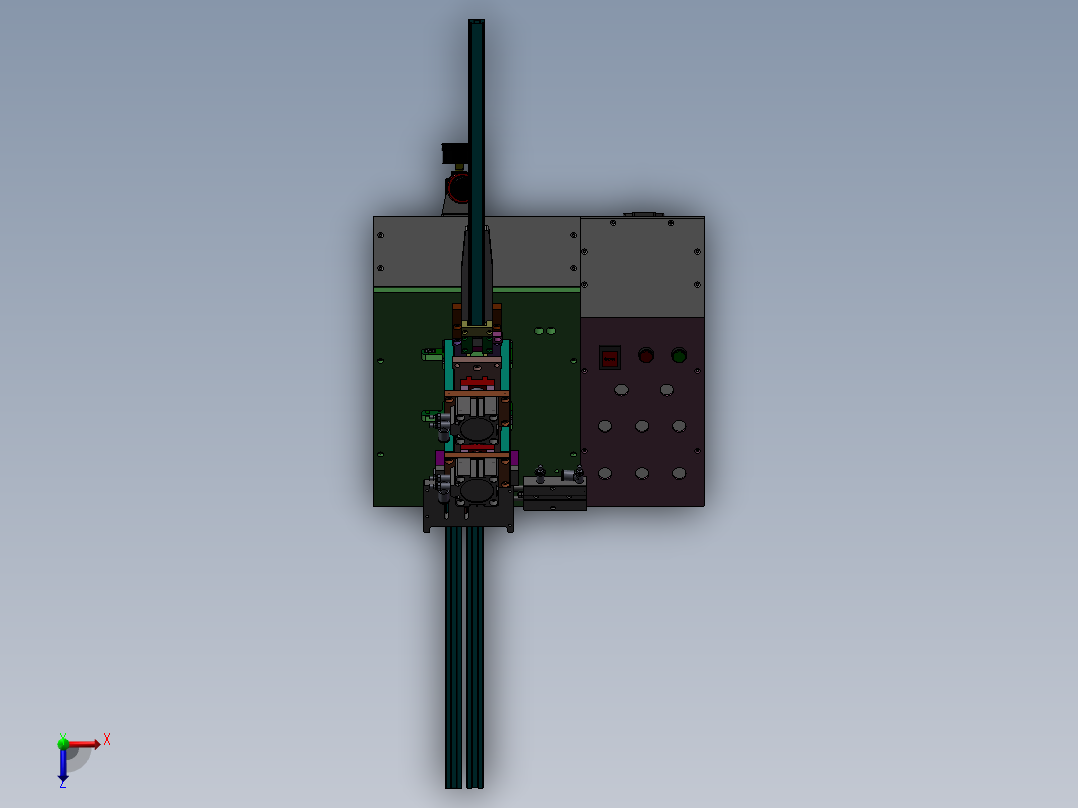 网络滤波器设备电子元件整脚机俯视图
