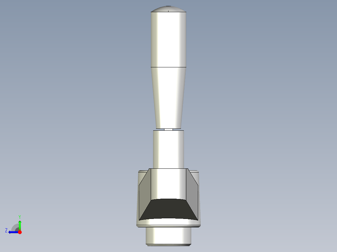 旋轉把手MT+IR-3D多系列多零件图纸模型右视图
