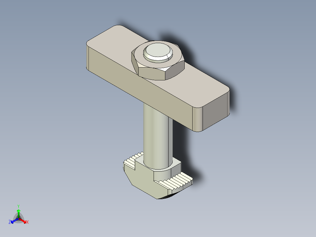 型材-BR CROSS CONNECTOR 3842146972正等轴测图