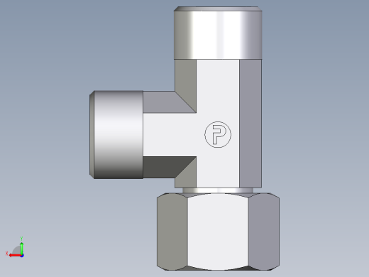 卡套式工业通用硬管接头EO_Swivel_nut_run_tee_EL12SOMD71后视缩略图