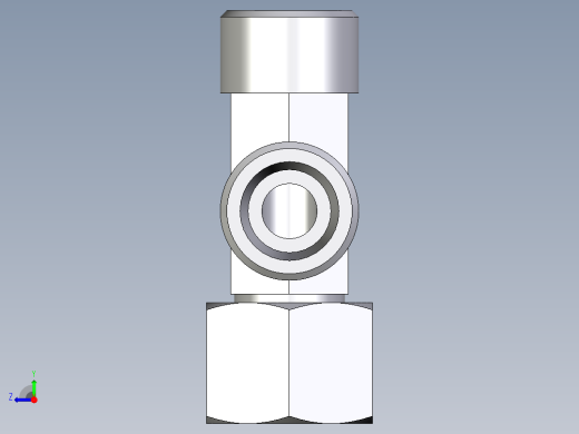 卡套式工业通用硬管接头EO_Swivel_nut_run_tee_EL12SOMD71右视缩略图
